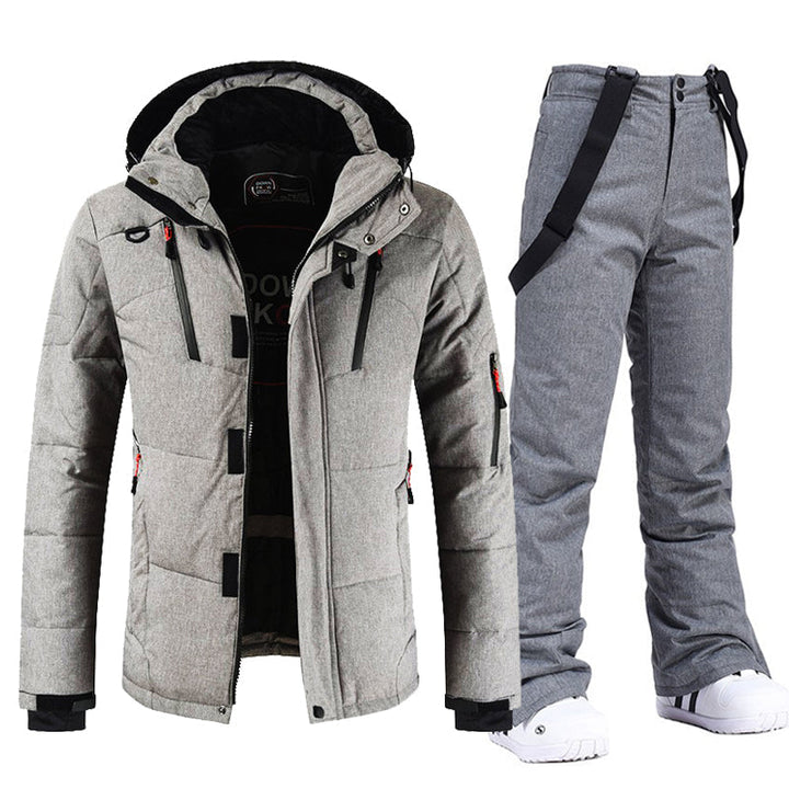 Yenien | Combinaison de ski imperméable et coupe-vent avec capuche et pantalon à bretelles