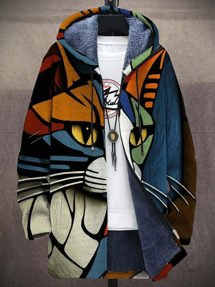 Delma - Veste chaude avec motif de chat