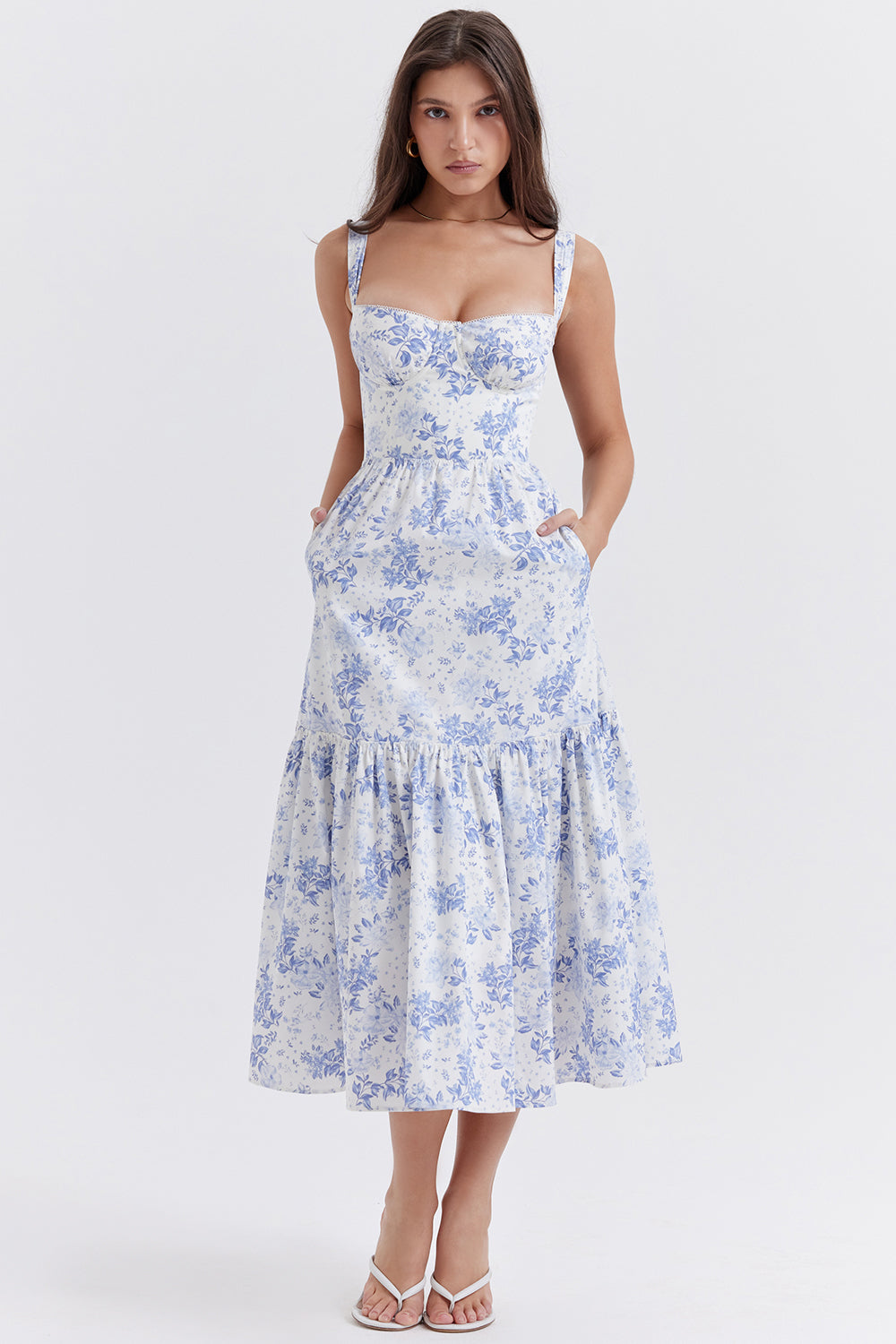 Gina - Midikleid- Boho - Formaler Stil - Ideal für Sommer für Damen