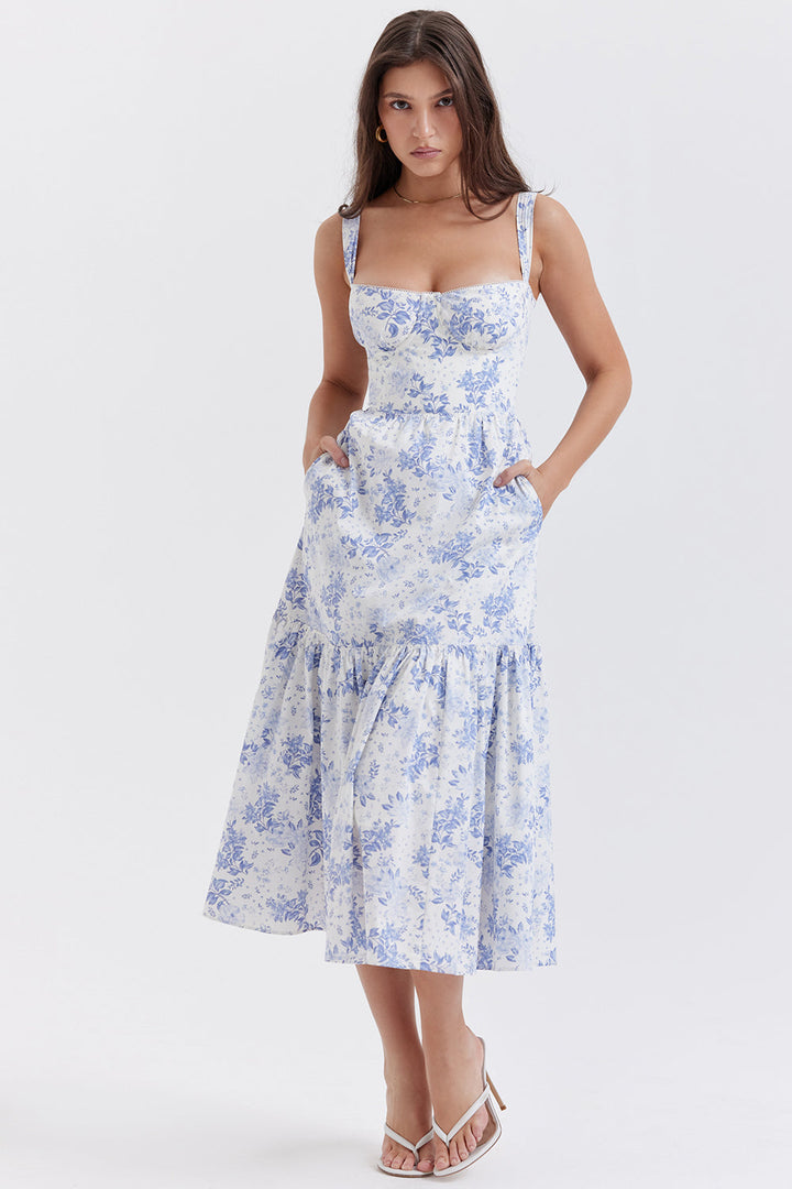 Gina - Midikleid- Boho - Formaler Stil - Ideal für Sommer für Damen
