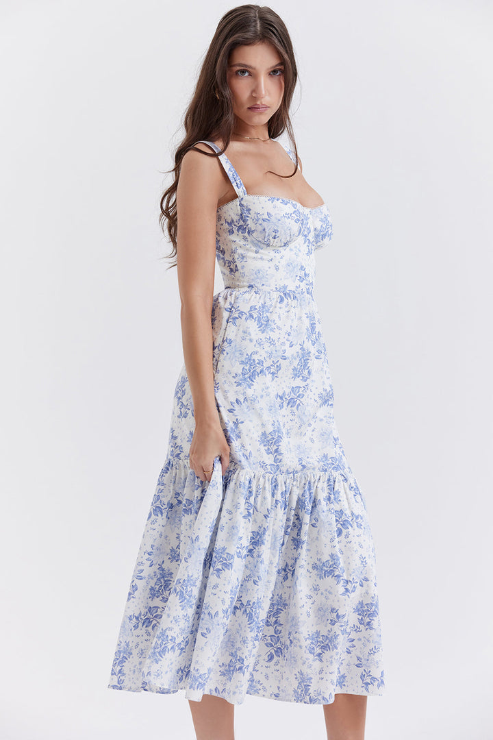 Gina - Midikleid- Boho - Formaler Stil - Ideal für Sommer für Damen
