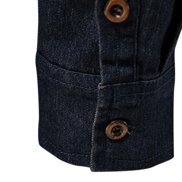 Marcellus - Camicia denim casual - Classica - Design versatile - Ideale per il lavoro da uomo