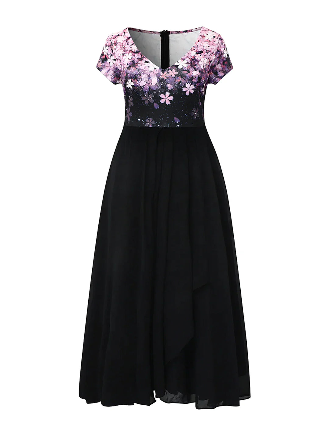Cade Florale Élégance Robe Midi en Dentelle