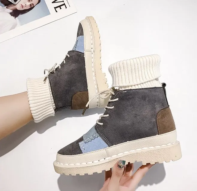 Luna - Frauen Boden flache Stiefel