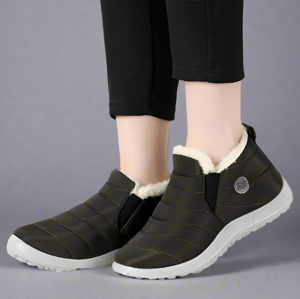 Wasserdichte Damen Winterstiefeletten mit Warmfutter – Rutschfeste Schneeboots für kalte Tage
