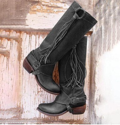 Klassische Stiefeletten aus veganem Leder mit Reißverschluss und Absatz für Damen | Ideal für Alltag