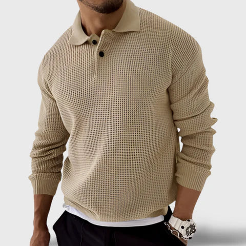 Adriel - pull polo tricoté élégant pour hommes