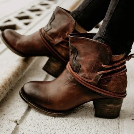 Arielle - Bottines vintage à lacets