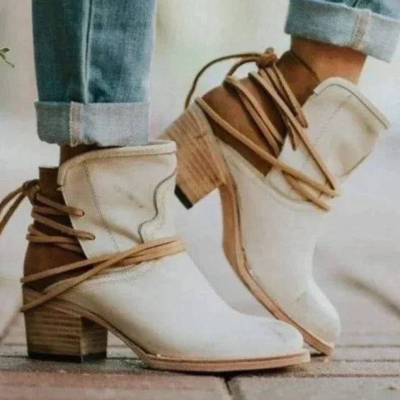 Arielle - Bottines vintage à lacets