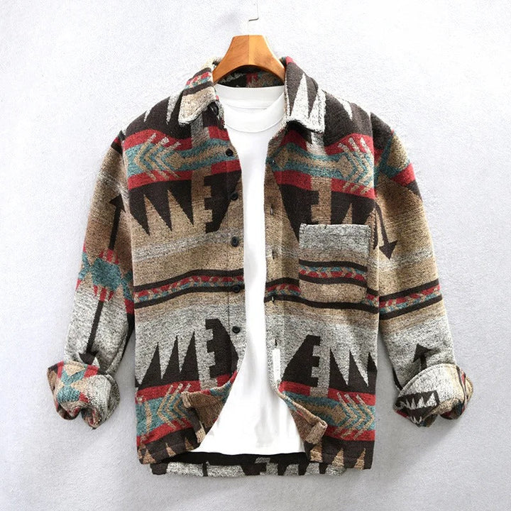 Brayden - Men's Flannel Shirt in Vintage Style