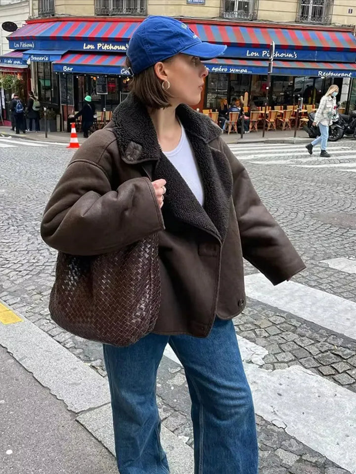 Brown oversized jacket