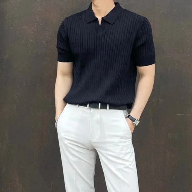 Old Money Sommer Schlankes Polo shirts für Herren