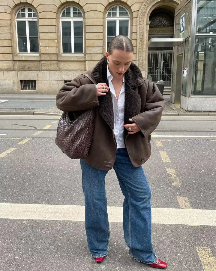 Brown oversized jacket