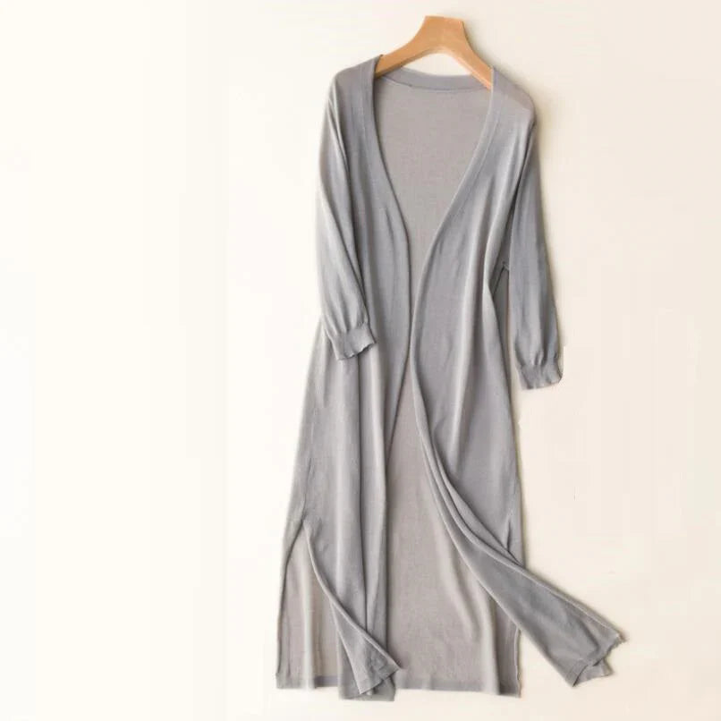 Asra - maglione lungo a maglia cardigan