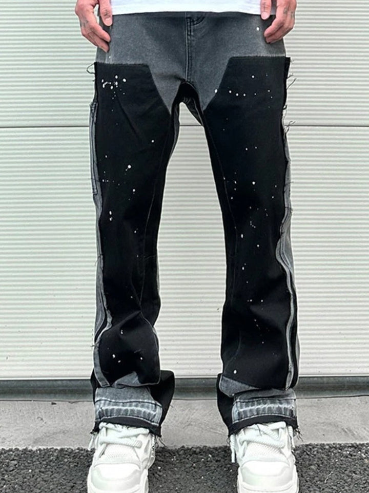Vintage hose - Herren Denim Jeans Patched