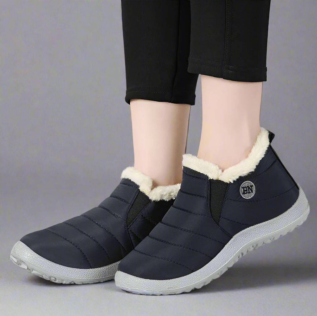 Wasserdichte Damen Winterstiefeletten mit Warmfutter – Rutschfeste Schneeboots für kalte Tage
