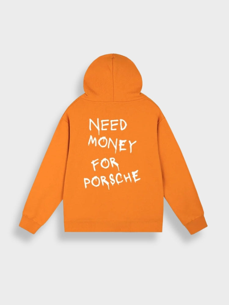Lässiger Einfarbig Bedruckter Rücken Hoodie Für Herren | Perfekt für Lässige Tage