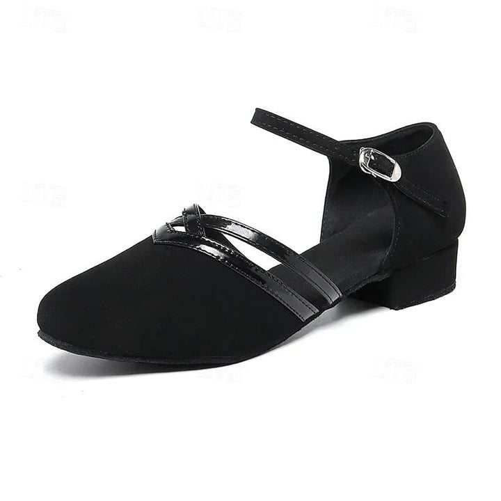 Damen Pumps mit Blockabsatz und Riemchen – Elegante Tanzschuhe mit Schnalle & Kreuzriemen – Bequeme Low Heels für Alltag, Büro & Events