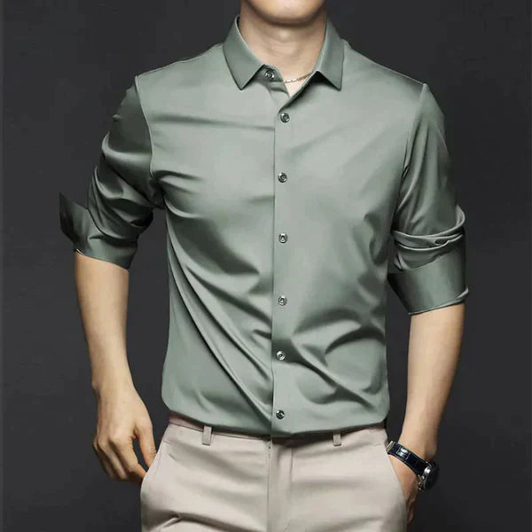 Elegant men's business shirt with stretch – wrinkle-free long-sleeve shirt for office & events