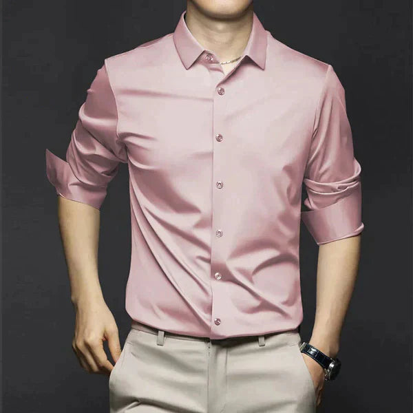 Elegant men's business shirt with stretch – wrinkle-free long-sleeve shirt for office & events