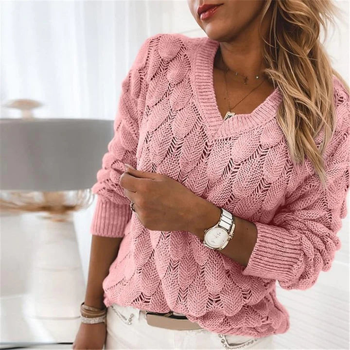 ALETA | Pull classique en maille à col en V
