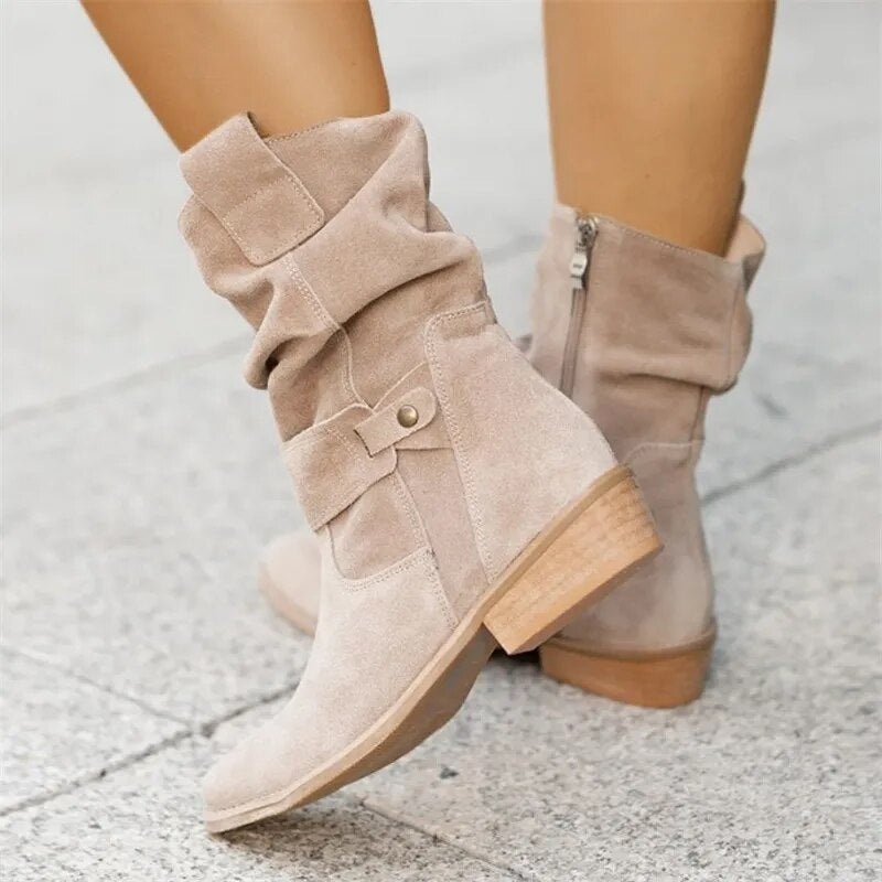 Anja - Bottes - Décontracté - Daim - Idéal pour l'hiver