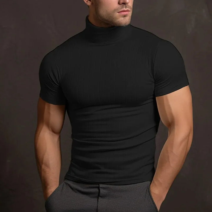Gerald | Elegant and comfortable short-sleeve turtleneck sweater for men