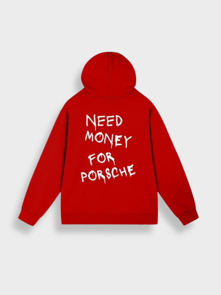 Lässiger Einfarbig Bedruckter Rücken Hoodie Für Herren | Perfekt für Lässige Tage
