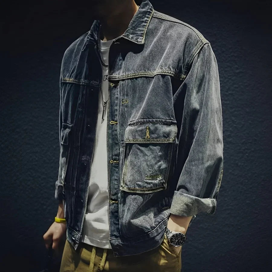 Gilroy - giacca di jeans casual in cotone