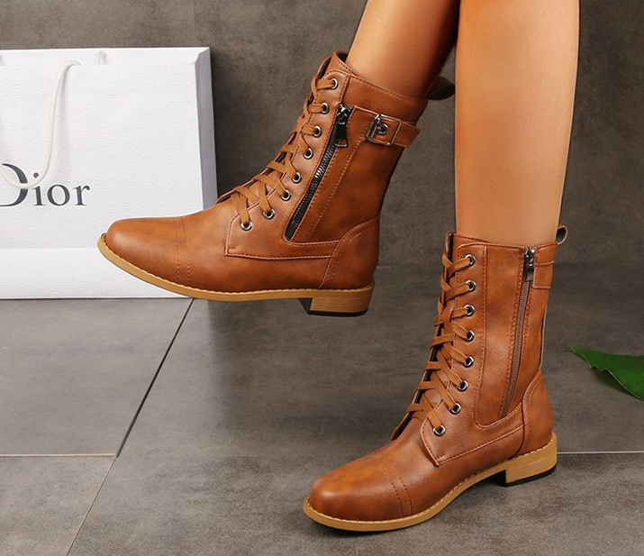 Linnea - Bottines courtes à talon épais