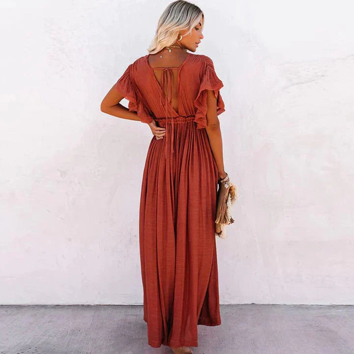 Leichtes Strandkleid mit lockerer Passform und fließendem Design – Perfekt für Sommerurlaub & Strandspaziergänge