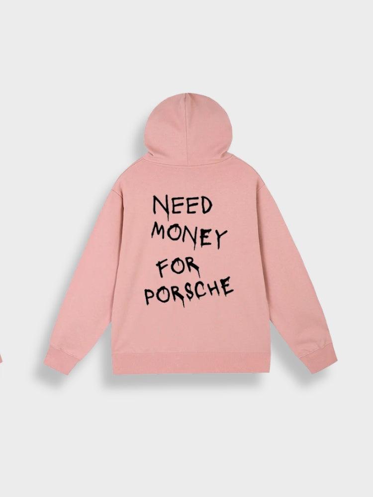 Lässiger Einfarbig Bedruckter Rücken Hoodie Für Herren | Perfekt für Lässige Tage