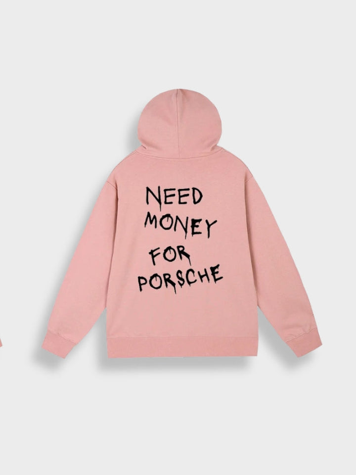 Lässiger Einfarbig Bedruckter Rücken Hoodie Für Herren | Perfekt für Lässige Tage