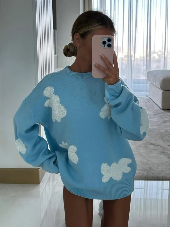 Cuore | Maglione da donna morbido con ricamo d'amore