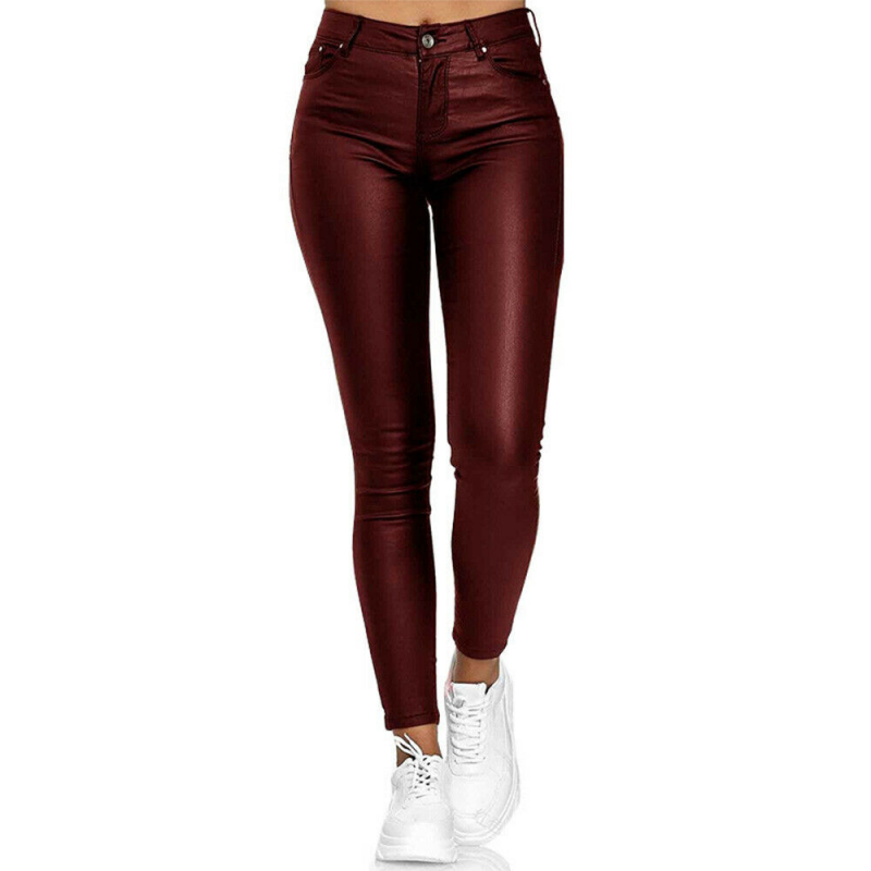 Valériane - Longues pantalons en cuir
