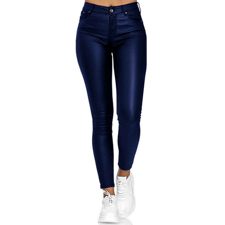 Valériane - Longues pantalons en cuir