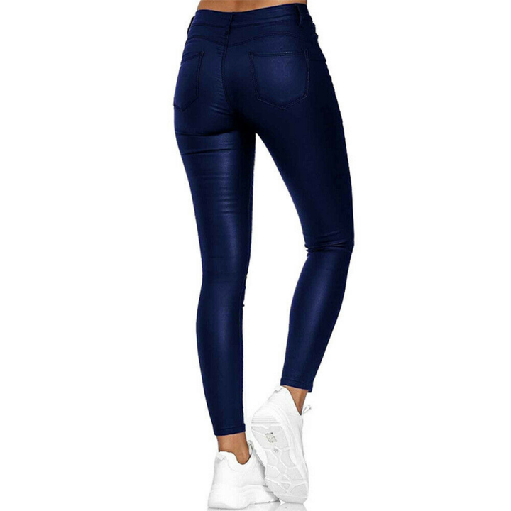 Valériane - Longues pantalons en cuir