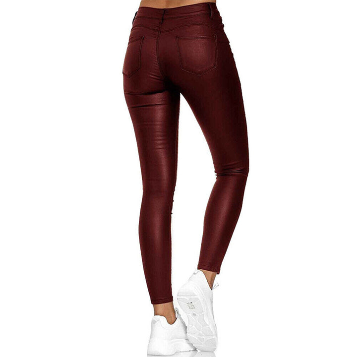 Valériane - Longues pantalons en cuir
