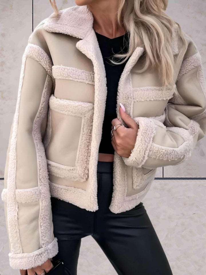 Zoee - Elegante cappotto di lana con colletto di pelliccia