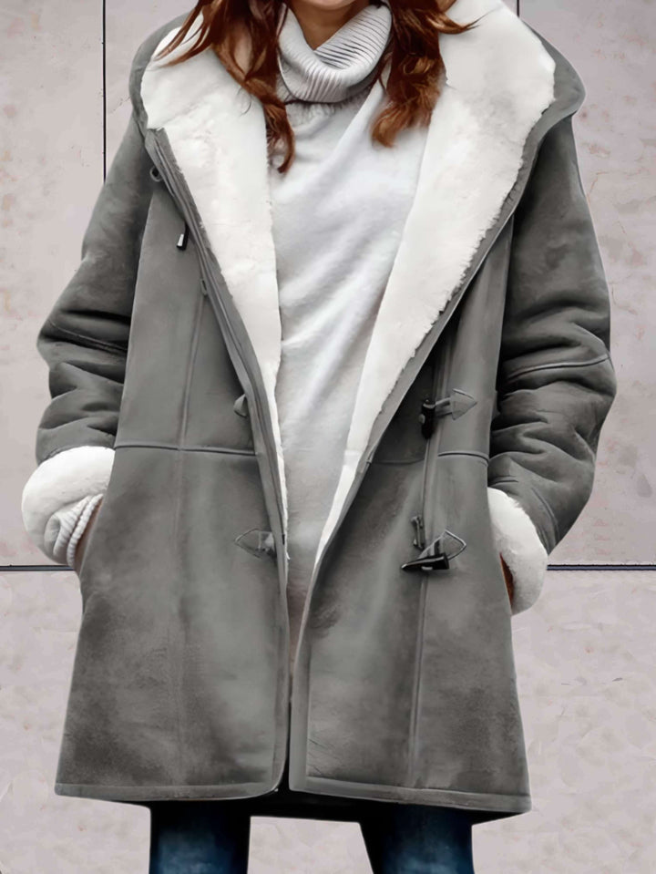 Reta - Manteau d'hiver luxueux en imitation daim avec doublure en polaire