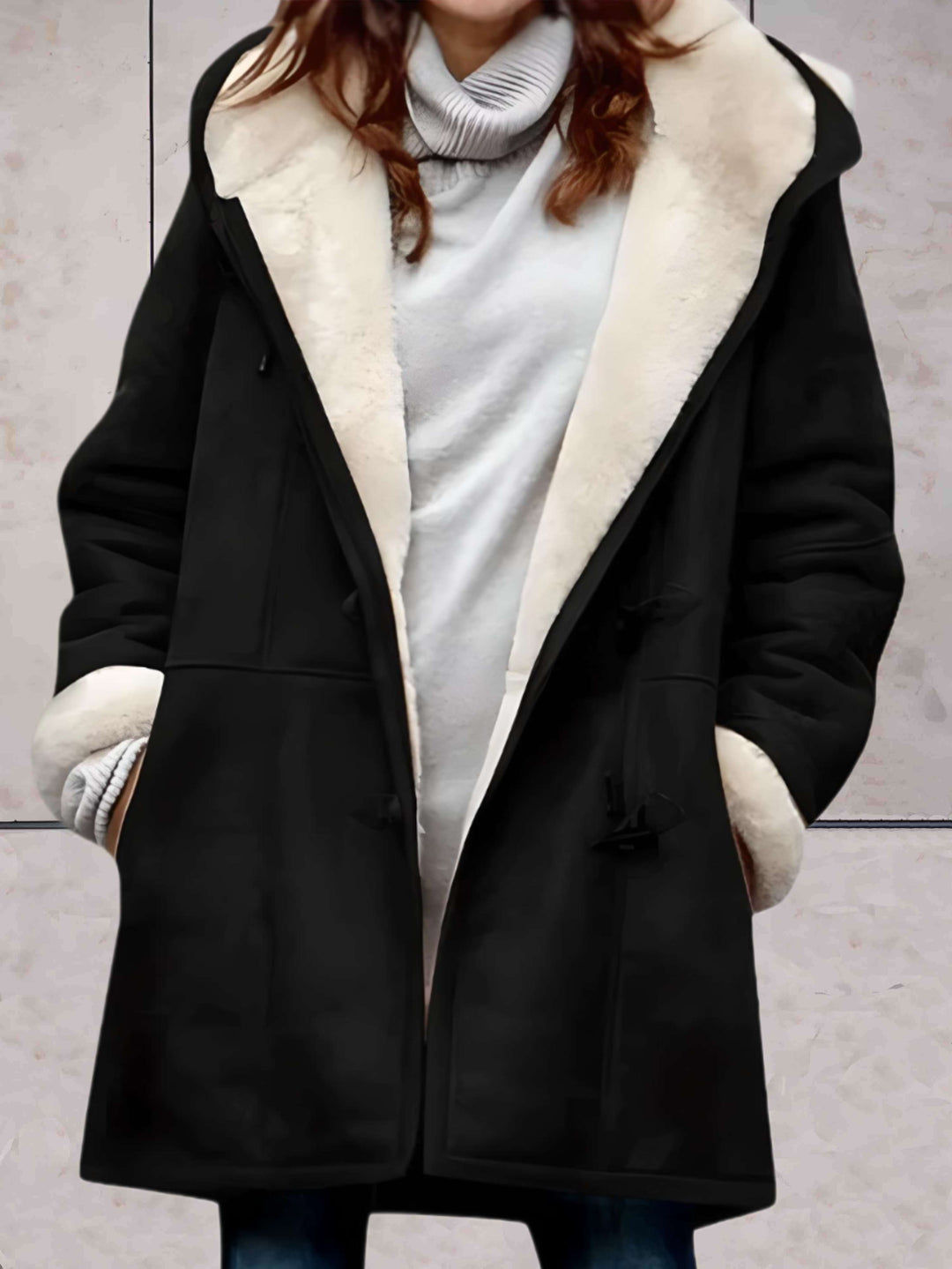 Reta - Manteau d'hiver luxueux en imitation daim avec doublure en polaire