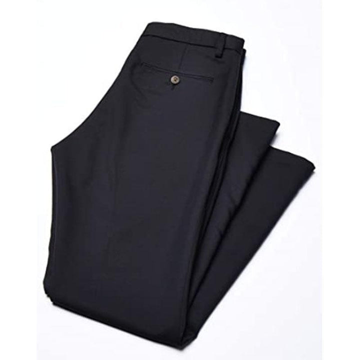 Pantalon d'affaires stretch pour hommes – Pantalon de costume confortable avec ceinture élastique pour bureau et quotidien