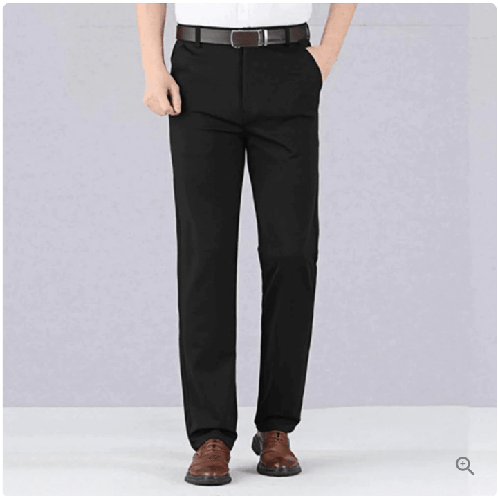 Pantalon d'affaires stretch pour hommes – Pantalon de costume confortable avec ceinture élastique pour bureau et quotidien
