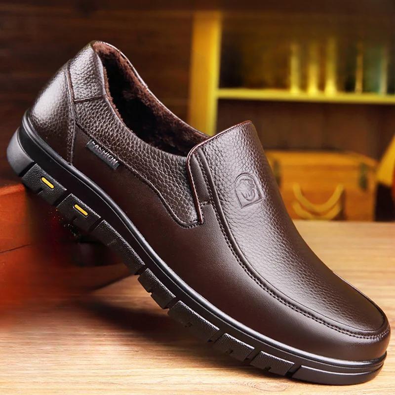 Herren Business Slipper aus Leder – Bequeme Slip-On Schuhe für Büro & Alltag