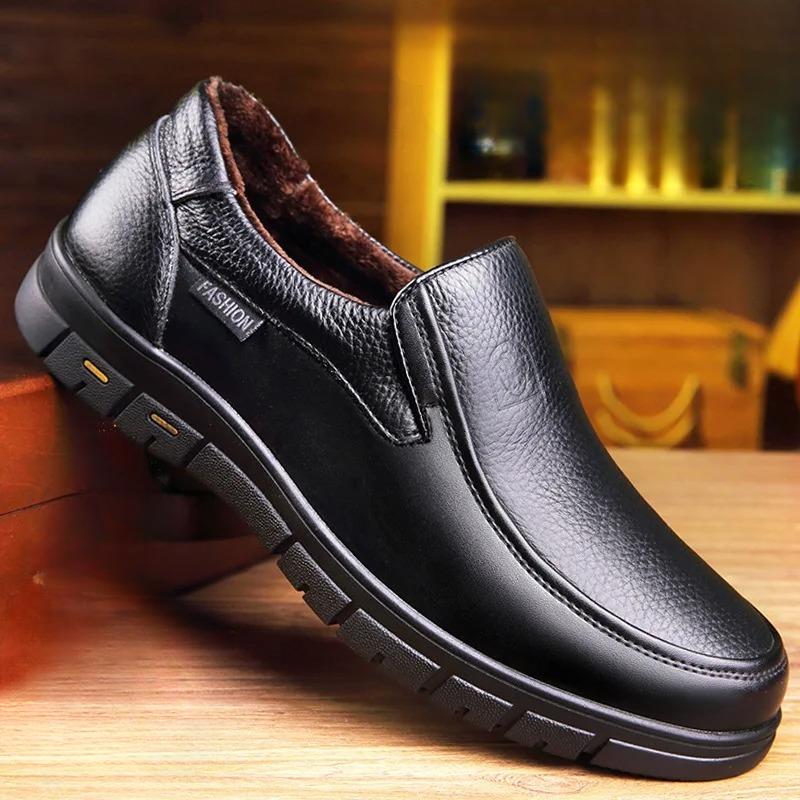 Herren Business Slipper aus Leder – Bequeme Slip-On Schuhe für Büro & Alltag