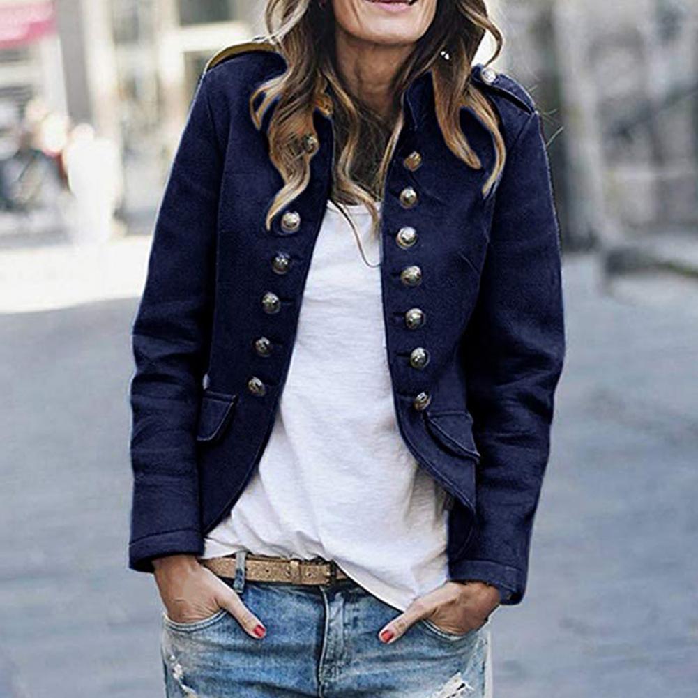 Blazer da donna con collo alla coreana1