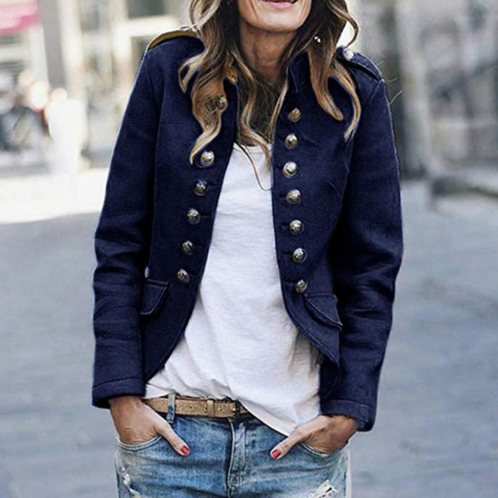 Blazer da donna con collo alla coreana1