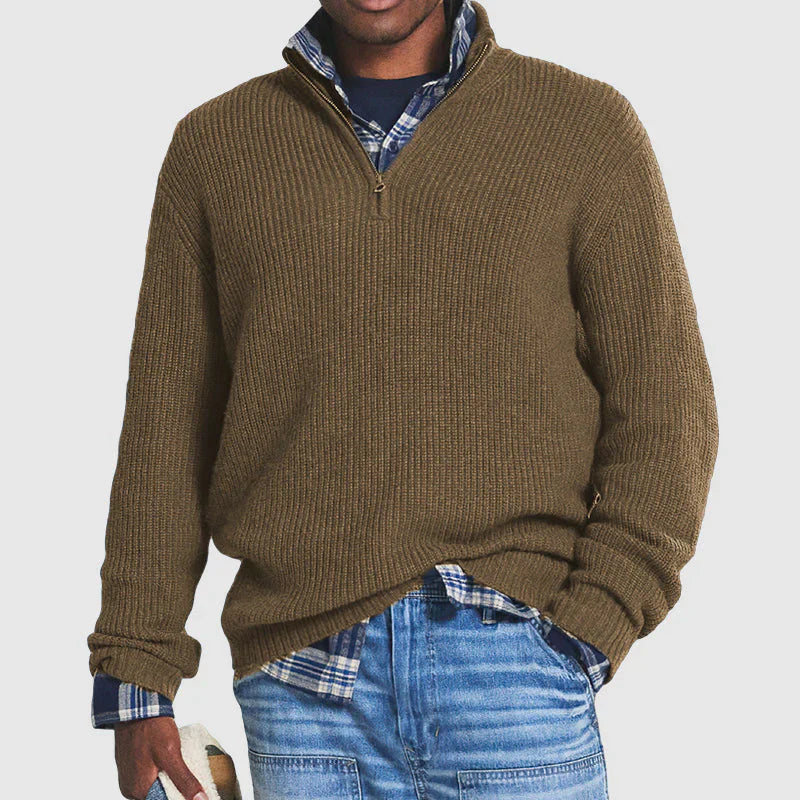 Jerry | biznesowo - casual - sweter Jerry | biznesowo - casual - sweter z zamkiem błyskawicznym