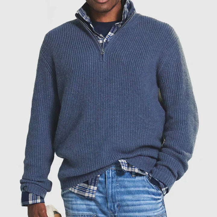 Jerry | biznesowo - casual - sweter Jerry | biznesowo - casual - sweter z zamkiem błyskawicznym