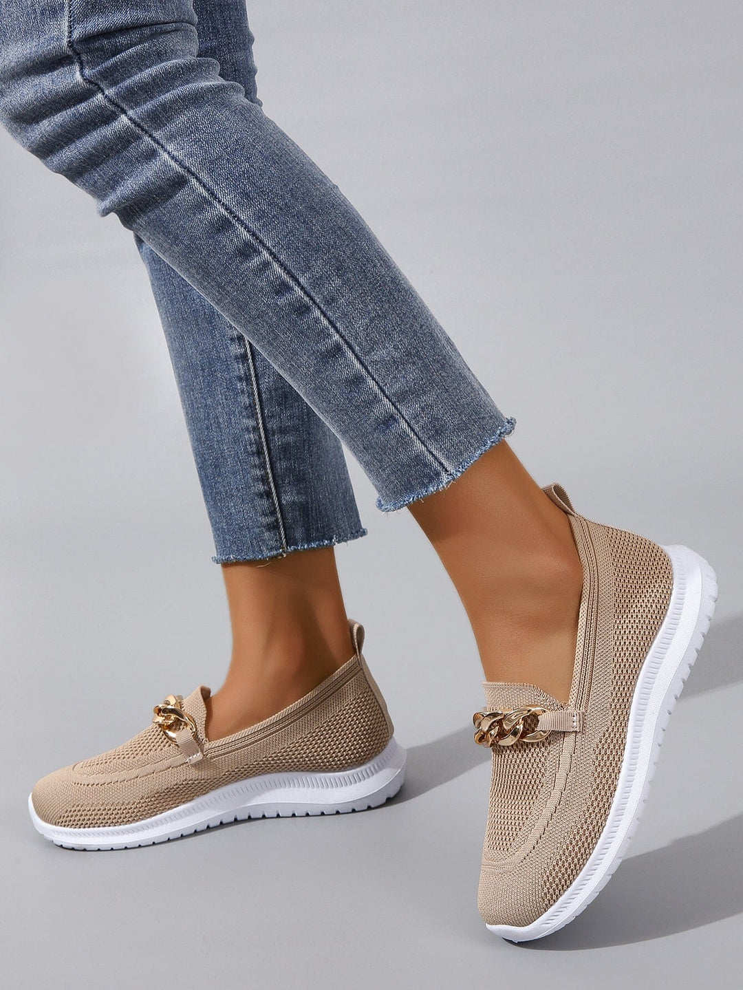 Aimée - baskets slip-on décontractées pour femmes | baskets en matière tricotée respirante et flexible